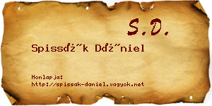 Spissák Dániel névjegykártya